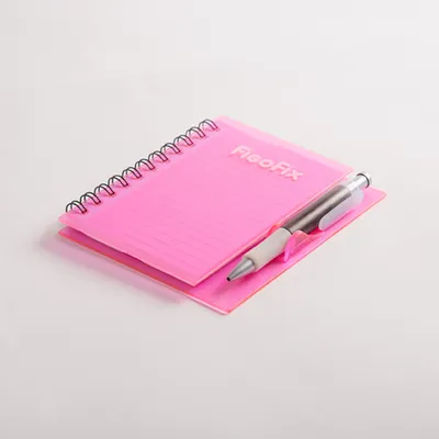 Produktbild von Notizblock mit Stift DINA6 Spiralbindung, rosa