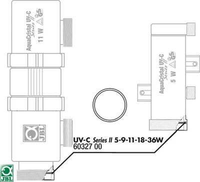 Produktbild von JBL AquaCristal UV-C 5,9,11 W O-Ring Gehäuse *