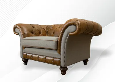 Immagine prodotto di Poltrona 1 posto Chesterfield in ecopelle divani imbottiti design divano