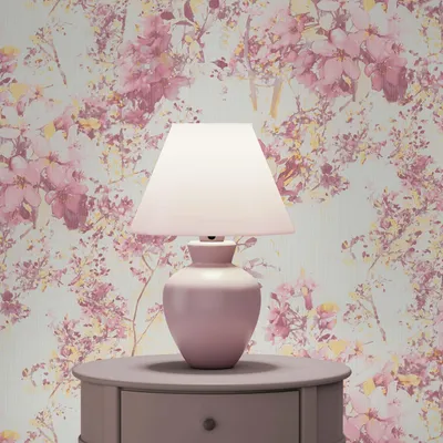 Produktbild von TADESSI Tapete Blumen Florentin M1-No.1299 Vliestapete Rosa Gelb Floral Wohnzimmer Schlafzimmer Küche
