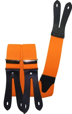 Produktbild von Hosenträger mit Knopfloch aus echten Lederpatten 11 Farben zur Wahl