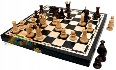 Produktbild von Dromader Traditionelles Holzschachspiel für 2 Spieler