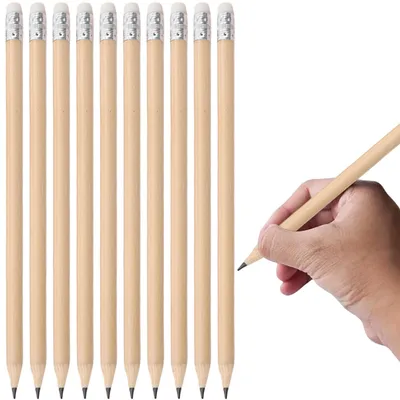 Zdjęcie produktu dla Zestaw ołówków HB – 19 cm, z gumką – 100 sztuk – Ołówki do rysowania dla dzieci i dorosłych – Idealne do szkicowania i rysowania...