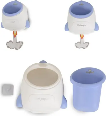 Produktbild von Cangaroo Urinal Rocket Toilettentrainer, Raketenaufkleber, Behälter abnehmbar blau