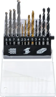 Image de BGS TECHNIC Jeu de forets combinés 50812, 2...8 mm, 12 pièces