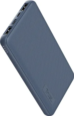 Produktbild von Trust Mobile Primo Dünne Powerbank Schnellladefunktion 10000 mAh, Nachhaltig, USB C Externer Akku, Tragbares Ladegerät 3A, Power Bank Handy, Smartphone, iPhone, iPad, Samsung, Xiaomi - Blau