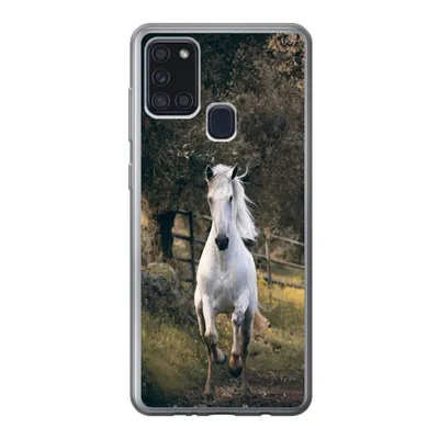 Produktbild von MuchoWow® Handyhülle Schutzhülle Hülle für Samsung Galaxy A21s Pferd - Natur - Schlamm Silikon Softcase Handy Hülle - Hartschale