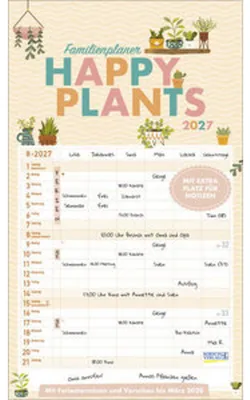 Produktbild von Familienplaner Happy Plants 2027