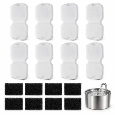 Produktbild von 16 Filter für Katzenbrunnen, Ersatzfilter, Wasserbrunnen für Katzen