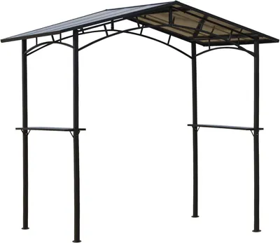 Image de Pavillon de jardin - Tente de réception - Pergola - Gazebo - Abri barbecue - Toit en polycarbonate résistant aux intempéries