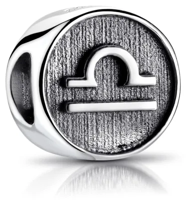 Produktbild von MATERIA Waage Sternzeichen Charm Anhänger 925 Sterling Silber für European Beads Armband Damen Herren 589