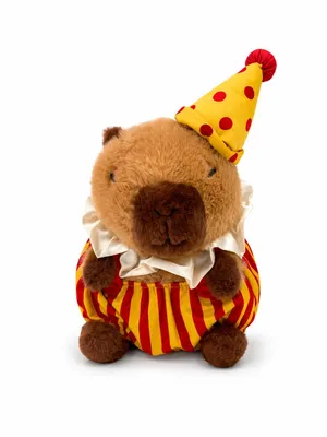 Produktbild von Zirkus Capybara Kuscheltier 20 cm Capybara im Clownkostüm Plüschtier Stofftier Weiches Kawaii Geschenk für Kinder