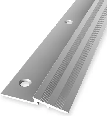 Produktbild von Ausgleichsprofil 4.5 x 38 x 2700 mm Anpassungsprofil Höhenausgleichsprofil Aluminium eloxiert Geriffelt Versenkt Gebohrt Silber Rampenprofil Küberit