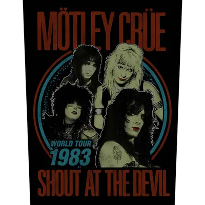 Produktbild von Mötley Crüe Shout at the Devil World Tour 83 Aufnäher zum Aufnähen 36 x 30 cm