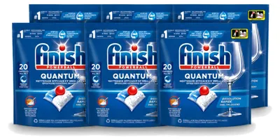 Produktbild von 6 x Finish Quantum Vaatwastabletten Regular - Tiefenreinigung - Vorteilspackung - 6 Stücke