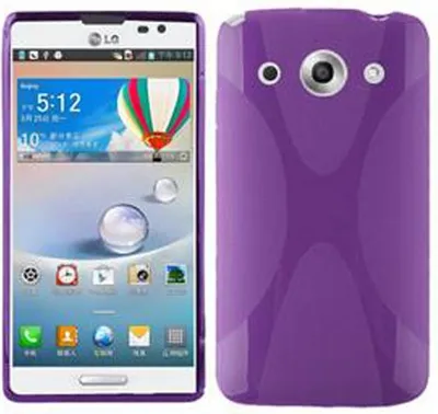 Produktbild von Cadorabo Handyhülle für LG OPTIMUS G PRO in Lila Hülle Schutzhülle TPU Silikon Backcover Case