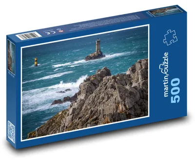 Obrázek produktu pro Puzzle 500 Maják v bouři na moři - martinpuzzle