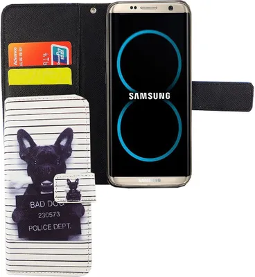 Produktbild von Handyhülle Tasche für Handy Samsung Galaxy S8 Böser Hund Weiß