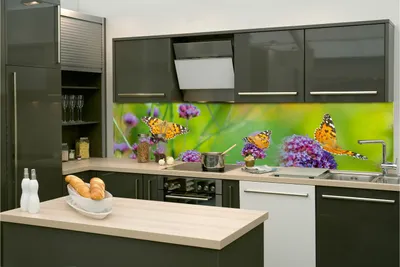 Obrázek produktu pro Fototapeta do kuchyně - Motýli 260 x 60 cm - Samolepicí fólie