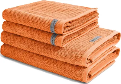 Produktbild von Ross Selection 2 X Handtuch 2 X Duschtuch im Set Weiche Frottee-Qualität für besten Komfort, Hohe Saugkraft und schnelle Trocknung, Stilvolles Design mit gewebter Bordüre