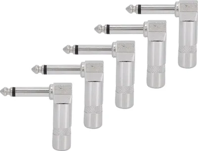 Zdjęcie produktu dla wtyk 90 stopni 6,35 mm, wtyk 90 stopni 1/4 cala, wtyk kątowy 1/4 cala, wtyk gitarowy 90 stopni, wtyk gitarowy 90 stopni 6,35 mm