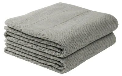 Produktbild von SCHIESSER Duschtuchset Turin | Einfarbig | 2-teilig | 100% Baumwolle | Flauschig & Saugstark | 70x140 cm | Grau