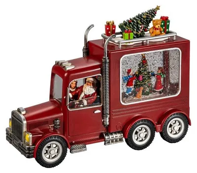 Productafbeelding van Sneeuwlantaarn kersttruck 21.5cm Konstsmide