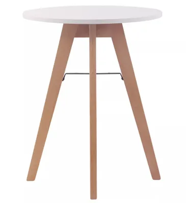 Immagine prodotto di In And OutdoorMatch Tavolo da cucina piccolo Liza - Tavolo da pranzo cucina - Rotondo - Tavolo da sala da pranzo - 60x75cm - 2 persone - Bianco