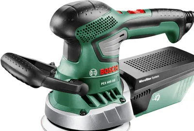Obrázok produktu pre Bosch PEX 400 AE, Excentrická brúska, Suchý zips, Zelená, Maďarsko, 4000 OPM, 26000 OPM