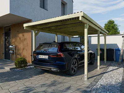 Produktbild von Holz-Einzelcarport SmartCover KDI, Kiefer