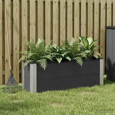 Image de Maison Exclusive - Potager surélevé noir 100 x 30 x 36 cm