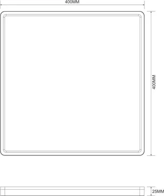 Obrázok produktu pre Štvorcový LED stropný svietidlo COLIS, zlatá farba, 50 W, odtiene bielej, 3200 lm, plast, rozmery: 2,5 x 40 x 40 cm, IP20, Zuma Line