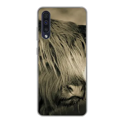 Produktbild von MuchoWow® Handyhülle Schutzhülle Hülle für Samsung Galaxy A30s Schottischer Highlander - Tiere - Haare Silikon Softcase Handy Hülle - Karteninhaber