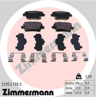 Produktbild von Zimmermann Bremsbeläge für Opel Insignia