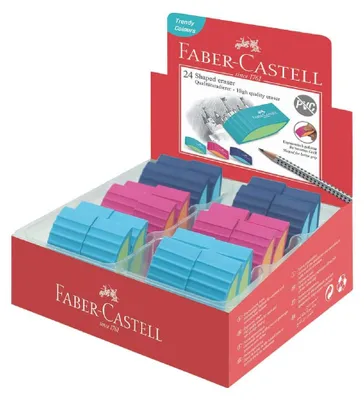 Produktbild von FABER-CASTELL Radierer BICOLOR farbig sortiert 2020
