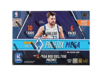Produktbild von Panini Phoenix 2023/24 Basketball Megabox – Trading Cards + Card Up Schutzhüllen!