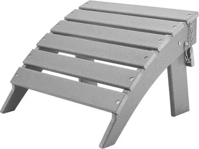 Imagen del producto de Reposapiés Adirondack - Silla plegable - Plástico HDPE - 43x48x33 cm - Para exteriores - Gris