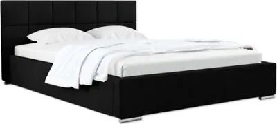 Produktbild von FURMEB24 - CARLO 120 x 200 cm - Boxspringbett  mit Bettkasten inclusive Belluci Classic Matratze - Polsterbett mit Holzrahmen - Doppelbett mit h¶her Kopsttze - Gepolstert -  Schwarz