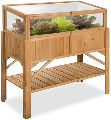 Produktbild von Famanu Hochbeet für den Garten – Wetterfestes Kiefernholz, ideal für Kräuter und Gemüse