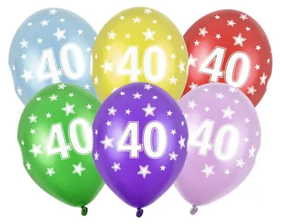 Produktbild von Luftballons 30cm, 40. Geburtstag, Metallic Mix (1 Packung / 50 Stück)