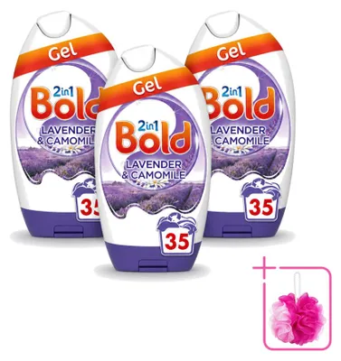 Produktbild von 3 x BOLD 2-in-1 Waschgel Lavendel und Kamille - Sparpackung - 3 Stücke
