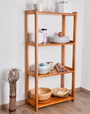 Produktbild von Regal Kiefer massiv Vollholz Eichefarben Junco 56C - 125 x 60 x 30 cm (H x B x T)