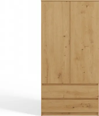 Produktbild von CDF Moderner Schrank Malwa SS-90 | Farbe: Eiche Artisan | Ideal für ein Schlafzimmer, Flur, Kinderzimmer oder Büro | Kleiderständer, Garderobenständer