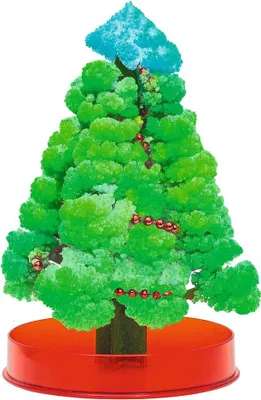 A crystal growing Christmas tree kit.