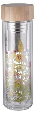 Produktbild von Teeflasche mit Blumendesign 450 ml