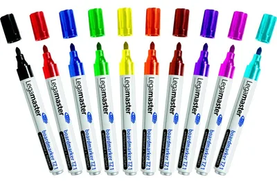 Produktbild von Legamaster TZ 1 Boardmarker sortiert 10St, 10 Stück(e), Schwarz, Blau, Braun, Grün, Navy, Orange, Pink, Rot, Violett, Gelb, Weiß, 1,5 mm, 3 mm, 134 g