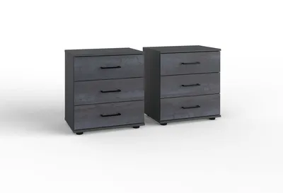 Two identical nightstands are shown against a white background.