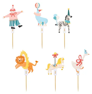 Image de Cake Topper Circus 9 - 11,5cm 6er Set