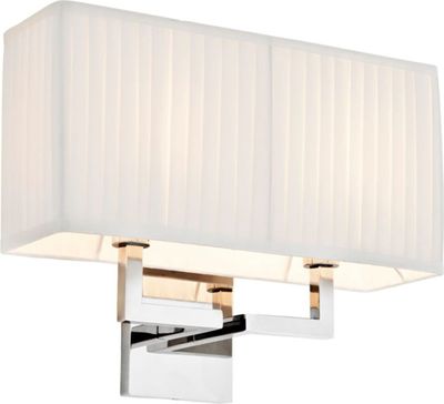 Casa Padrino Designer Wandleuchte Silber 36 x 13,5 x H. 27 cm - Luxus Kollektion