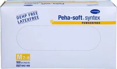 Zdjęcie produktu dla Rękawice do badań Peha-soft syntex pfr GrM, 100 szt